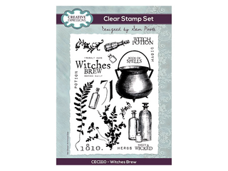 Sam Poole Witches Brew Clear Stamp Set