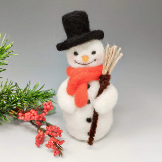 Festive Snowman Needle Felting Craft Kit