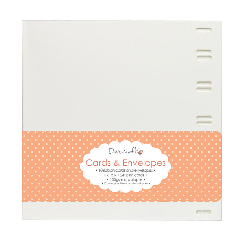 Dovecraft 10 Ribbon 6x6 Cards & Envelopes – HOBBYHOP