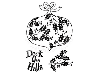 Woodware Deck the Halls Clear Stamps