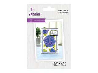 Gemini Illustrated Embossing Folder Butterfly Hydrangea