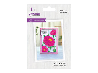 Crafters Companion Gemini Illustrated Embossing Folder Pretty Peonies