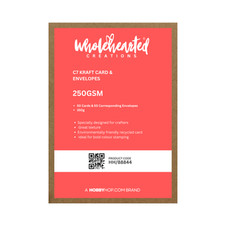 Wholehearted Creations C7 Kraft Cards and Envelopes - 50 Pack