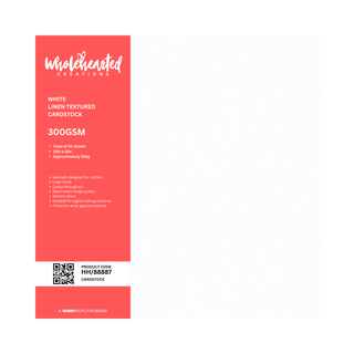 White Linen Textured Cardstock - 12in x 12in