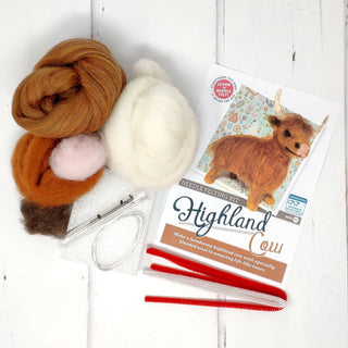 Highland Cow Needle Felting Craft Kit