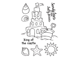 Woodware The Sandcastle Clear Stamps