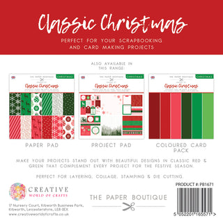 Shades of Christmas Classic Christmas 8 x 8 Project Pad