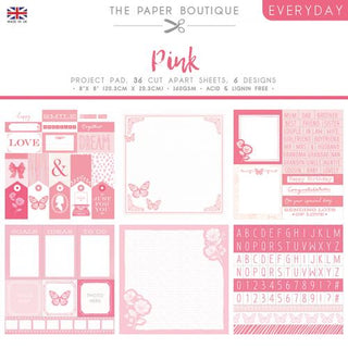 Shades of Pink  8 x 8 Project Pad