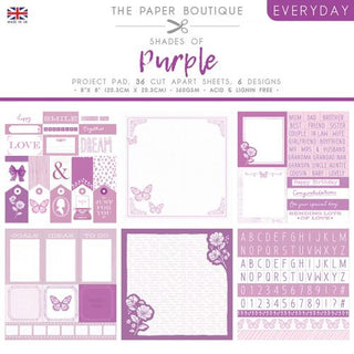 Shades of Purple  8 x 8 Project Pad