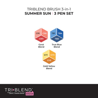 Spectrum Noir TriBlend Brush-Summer Sun 3pc