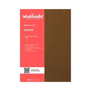 Wholehearted Creations Felt 180gsm 10 Sheets - Brown