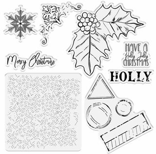 Crafters Companion Holly Christmas - Clear Stamp
