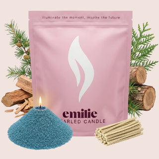 Cedarwood Scented Pearled Candle