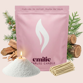 Cedarwood Scented Pearled Candle