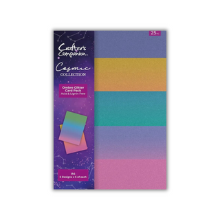 Crafters Companion Cosmic Collection A4 Ombre Glitter Card Pack