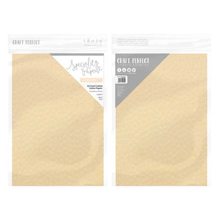 Craft Perfect - Speciality Paper - Hand Crafted Cotton - Peach Parfait - A4 (5/PK) - 150gsm