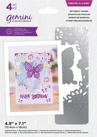 Gemini Create-a-Card  -  Butterfly Wishes Cutting Die