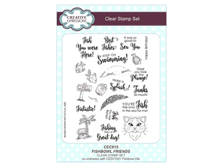 Fishbowl Friends Clear Stamp Set