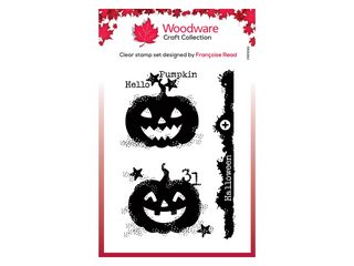 Woodware Carved Pumpkins Clear Stamp