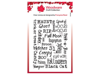 Woodware Mini Halloween Background Clear Stamp