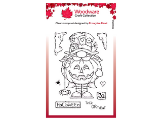 Woodware Mad Hatter Gnome Clear Stamp