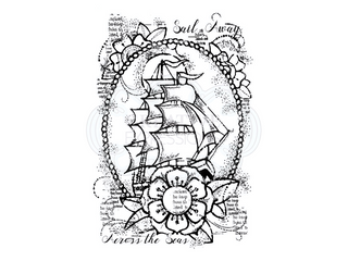 Woodware Ship Ahoy Clear Stamp