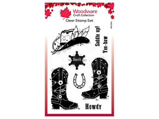 Woodware Howdy Cowboy Clear Stamp