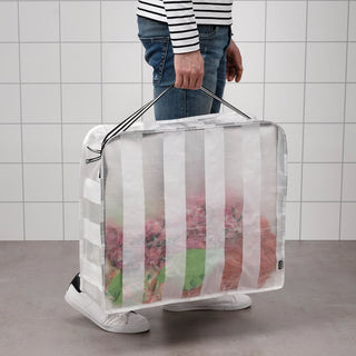 GÖRSNYGG Storage case - white/transparent 55x49x19 cm