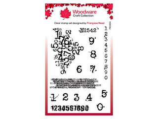 Woodware Inky Numbers Clear Stamps