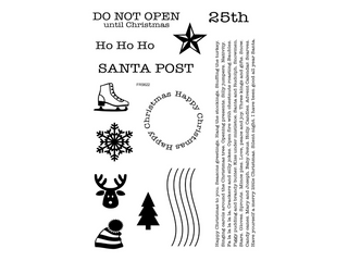 Woodware Santa Post Elements Clear Stamps