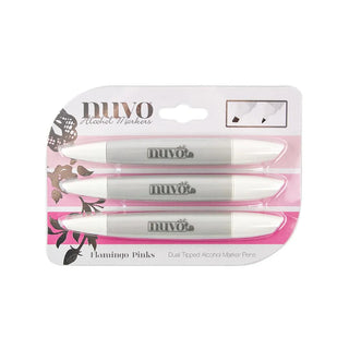 Tonic Studios Nuvo Flamingo Pinks - Marker Pen Collection 3 Pack