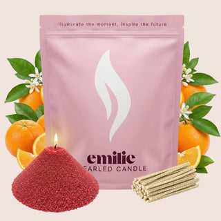 Orange Scented Pearled Candle