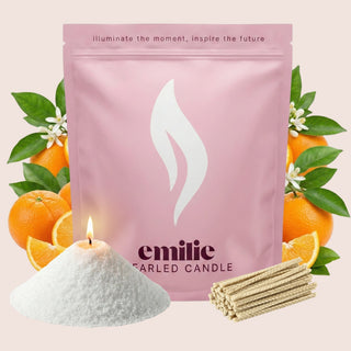 Orange Scented Pearled Candle