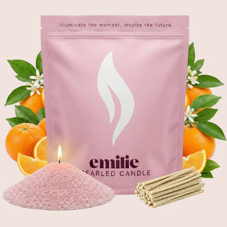 Orange Scented Pearled Candle