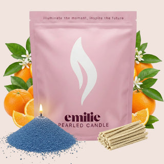 Orange Scented Pearled Candle