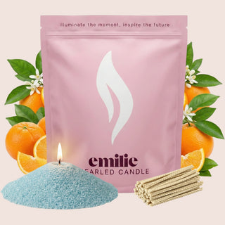 Orange Scented Pearled Candle