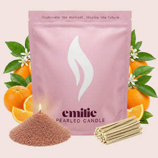 Orange Scented Pearled Candle