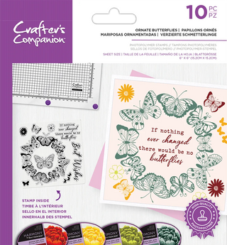 Crafters Companion Ornate Butterflies - Clear Stamp