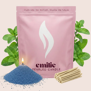 Peppermint Scented Pearled Candle