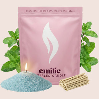Peppermint Scented Pearled Candle