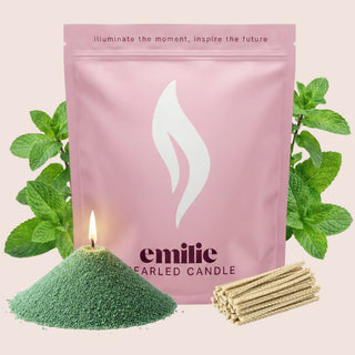 Peppermint Scented Pearled Candle