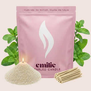 Peppermint Scented Pearled Candle