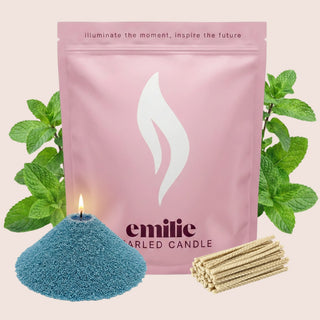 Peppermint Scented Pearled Candle