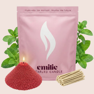 Peppermint Scented Pearled Candle