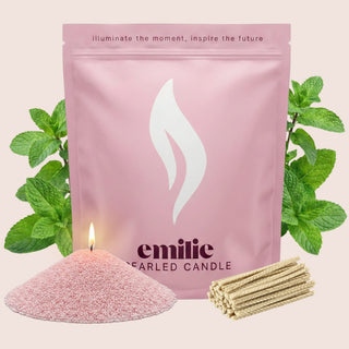 Peppermint Scented Pearled Candle