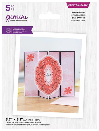 Gemini Create-a-Card  -  Baroque Oval Cutting Die