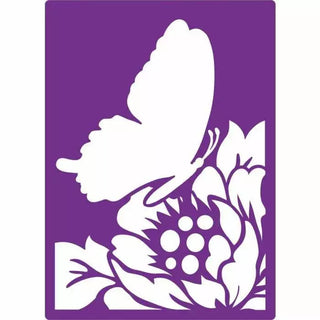 Gemini Floral Butterfly Folder & Stencil - 3D Embossing