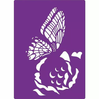 Gemini Floral Butterfly Folder & Stencil - 3D Embossing