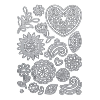 Tonic Studios Folksy Floral Embellishment - Papercraft Die