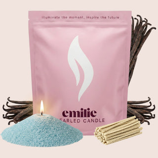 Vanilla Scented Pearled Candle